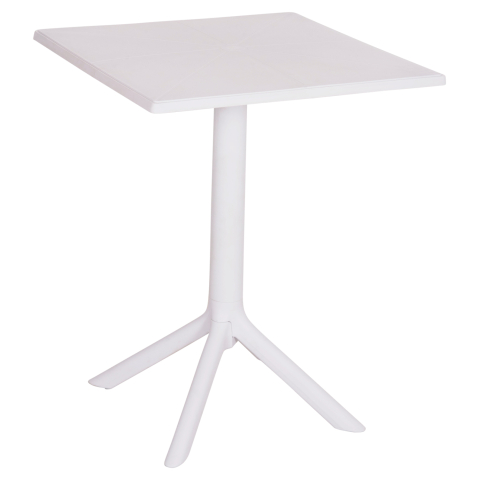 Mese - SQUARE POLYPROPYLENE TABLE TERRIN HM6125.11 WHITE 60x60x75Hcm.
