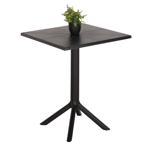 Mese - SQUARE POLYPROPYLENE TABLE TERRIN HM6125.12 BLACK 60,5x60,5x76,5Hcm.