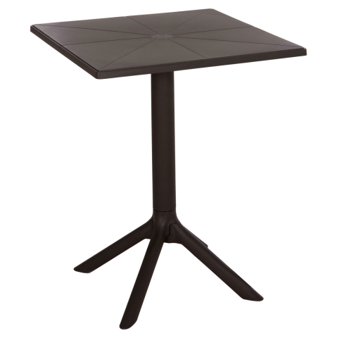 Mese - SQUARE POLYPROPYLENE TABLE TERRIN HM6125.13 BROWN 60x60x75Hcm.