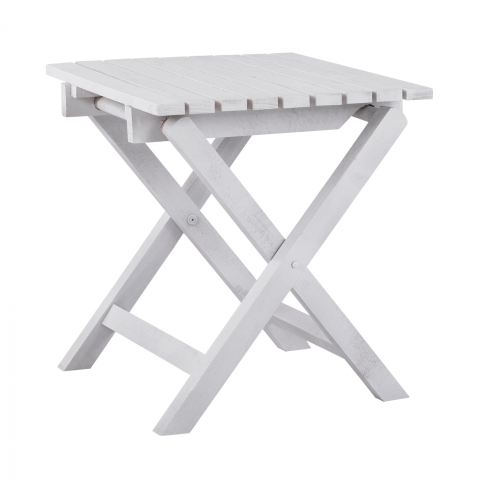 Mese - Stool- auxilliary table white 402 Koli 40x40 foldable HM288.03 40x40x44cm