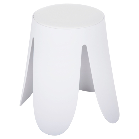 Taburete - STOOL DENTY HM9619.01 POLYPROPYLENE IN WHITE-PU SEAT IN WHITE Φ30x45Hcm.