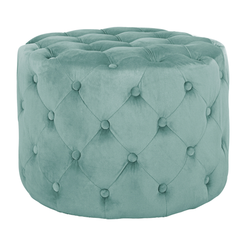 Taburete - STOOL KASSIE HM8406.07 PISTACHIO GREEN VELVET t.CHESTERFIELD Φ60X43Hcm.