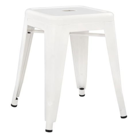 Taburete - STOOL MELITA HM0096.41 METAL IN MILK WHITE COLOR 37x37x45Hc