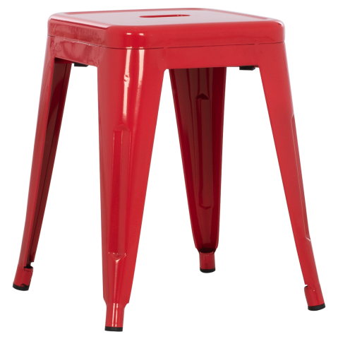 Taburete - STOOL MELITA HM0096.44 METAL IN RED COLOR 37x37x45Hcm.