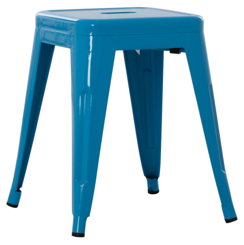 Taburete - STOOL MELITA HM0096.48 METAL IN BLUE COLOR 37x37x45Hcm.