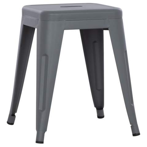 Taburete - STOOL MELITA HM0096.50 METAL IN MATTE GREY COLOR 37x37x45Hcm.