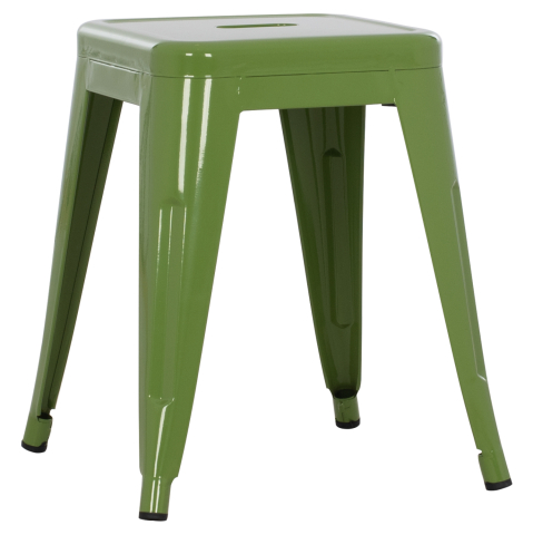 Taburete - STOOL MELITA HM0096.53 METAL IN LIGHT OLIVE GREEN COLOR 37x37x45Hcm.