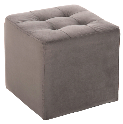 Taburete - STOOL PUNK HM264.11 GREY VELVET 39Χ39Χ36Hcm.