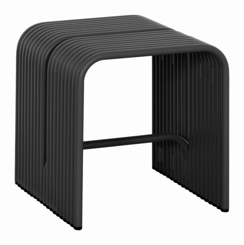 Taburete - STOOL SERIES INTREPID HM6325.01 ALUMINUM IN BLACK 40x38x42.5Hcm.