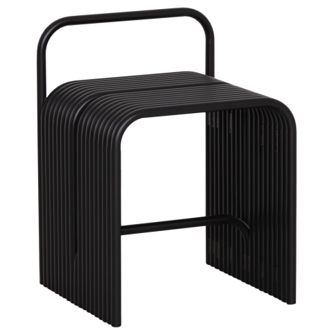 Taburete - STOOL SERIES INTREPID HM6326.01 ALUMINUM IN BLACK 40x38x55Hcm.