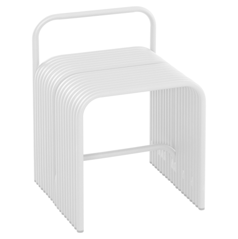 Taburete - STOOL SERIES INTREPID HM6326.02 ALUMINUM IN WHITE 40x38x55Hcm.