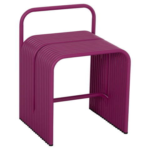 Taburete - STOOL SERIES INTREPID HM6326.05 ALUMINUM IN PURPLE COLOR 40x38x55Hcm.