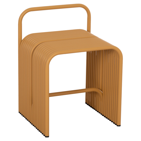 Taburete - STOOL SERIES INTREPID HM6326.06 ALUMINUM IN MUSTARD YELLOW COLOR 40x38x55Hcm.