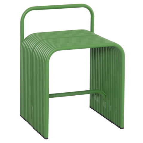 Taburete - STOOL SERIES INTREPID HM6326.07 ALUMINUM IN GREEN COLOR 40x38x55Hcm.