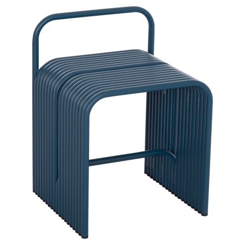 Taburete - STOOL SERIES INTREPID HM6326.08 ALUMINUM IN BLUE COLOR 40x38x55Hcm.