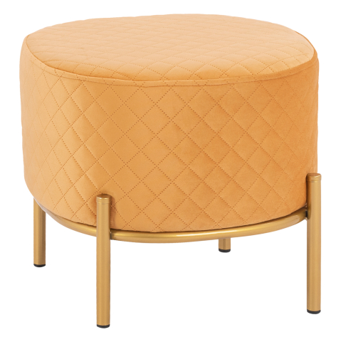 Taburete - Stool Sinta HM8638.09 Gold velvet with gold base 42x42x38cm