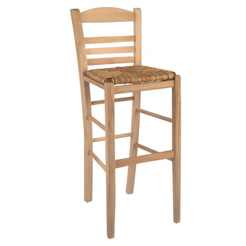 Taburete - Stool with straw unpainted HM10377.02