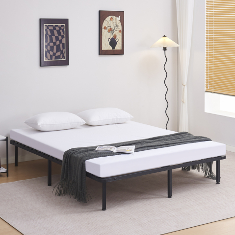 Paturi - SUBSTRATE BED DOUBLE MARKY HM694.01 METAL IN BLACK FOR MATTRESS 200x160cm.