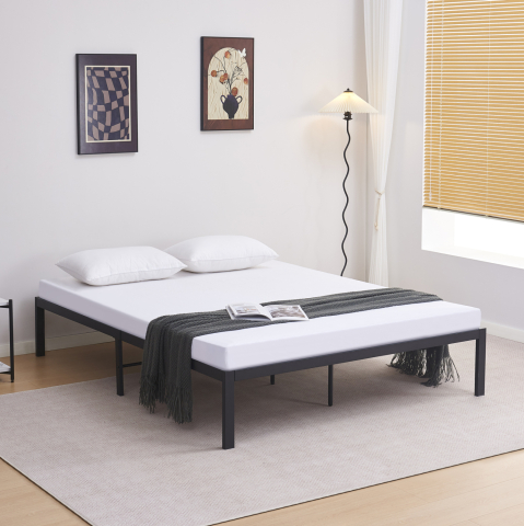 Paturi - SUBSTRATE BED DOUBLE RANTO HM696.01 METAL IN BLACK FOR MATTRESS 200x160cm.