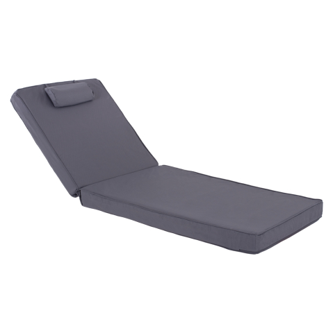 Perne - SUNBED CUSHION HM11237.30T TEXTLINE GREY 194(114+1+73)x72x11Hcm.