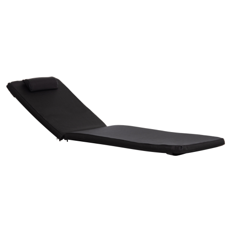 Perne - SUNBED CUSHION WITH HEADREST SIFNOS HM11234.15T - TEXTILENE 600g/m2 2x1 - BLACK