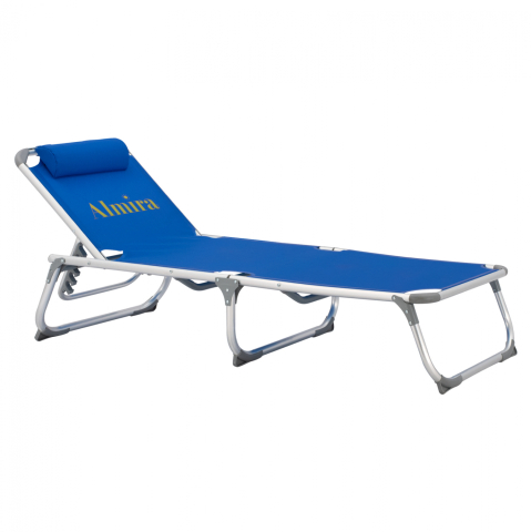 Sezlong-uri - Sunbed for beach HM5054.01 Heavy Type Blue Aluminum 188x58x28-80 cm.