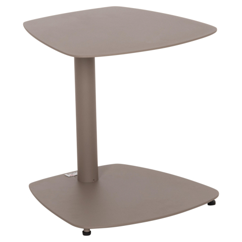 Mese - SUNBED SIDE TABLE CARET HM6563.03 ALUMINUM IN LIGHT GREY (TAUPE) 40x39x42Hcm.