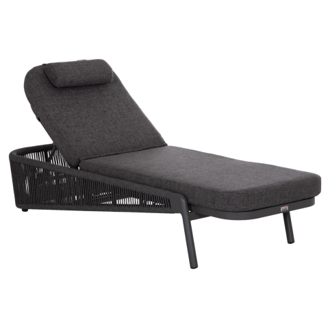 Sezlong-uri - SUNBED XANTION HM6475.01 ALUMINUM-ROPE-OLEFIN FABRIC IN DARK GREY 75x210x92Hcm.