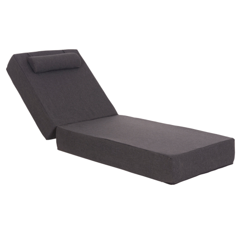 Perne - SUNLOUNGER CUSHION KIHEI HM21094.03 OLEFIN IN DARK GREY WITH FOAM FILLING 198x70x20Hcm.