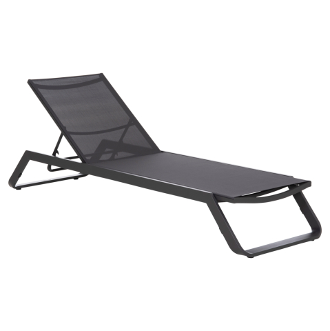 Sezlong-uri - SUNLOUNGER MARIMAR HM6562.01 ALUMINUM FRAME and TEXTILENE IN GREY 220x67.5x31.5Hcm