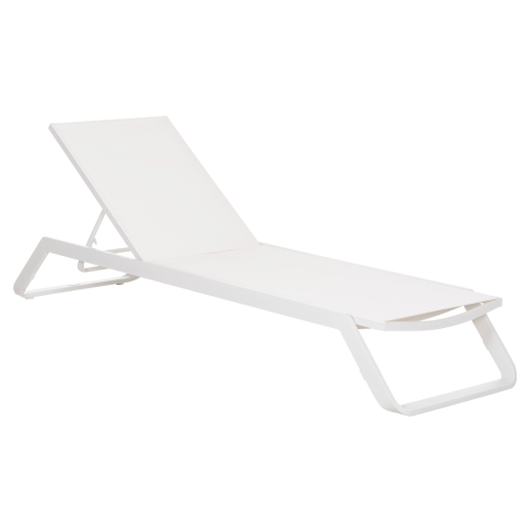 Sezlong-uri - SUNLOUNGER MARIMAR HM6562.02 ALUMINUM FRAME and TEXTILENE IN WHITE 220x67.5x31.5Hcm