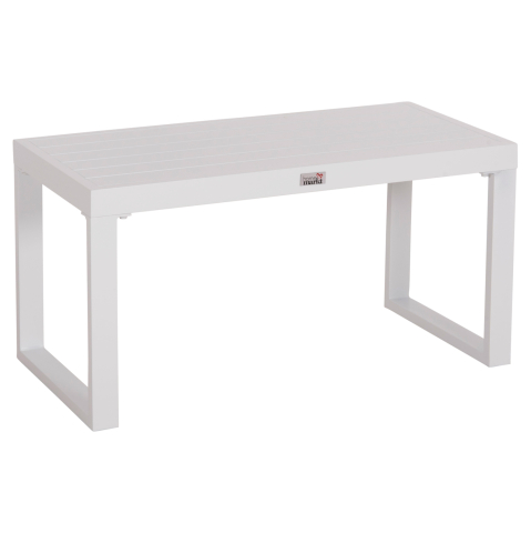 Mese - SUNLOUNGER SIDE TABLE SENTRY HM6275.01 ALUMINUM IN WHITE 87x43,5x45Hcm.