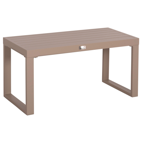 Mese - SUNLOUNGER SIDE TABLE SENTRY HM6275.04 ALUMINUM IN CAPPUCCINO 87x43,5x45Hcm.
