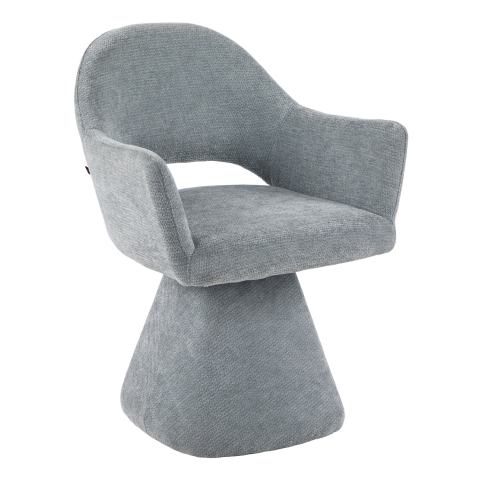 Interior - SWIVEL DINING CHAIR SIMA HM18360.01 LINEN FABRIC IN GREY 64x61x84.5Hcm