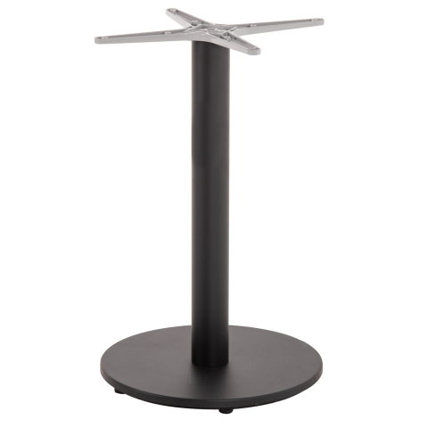 Baze pentru mese - TABLE BASE ALUMINUM HM476.01 ROUND IN MATTE BLACK 48x48cm CROSS Φ45Χ72Hcm.
