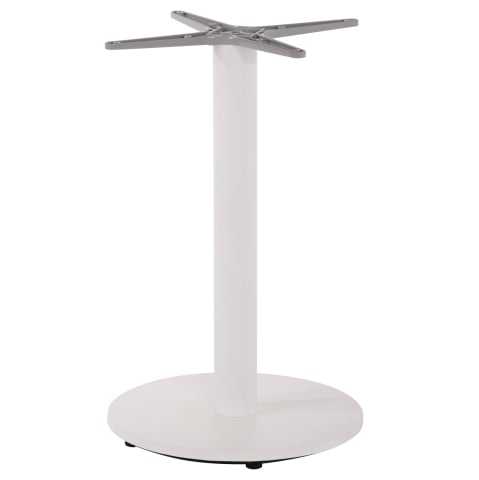 Baze pentru mese - TABLE BASE ALUMINUM HM476.02 ROUND IN MATTE WHITE 48x48cm CROSS Φ45Χ72Hcm.