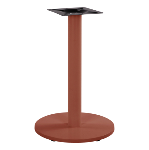 Baze pentru mese - TABLE BASE HM419.27 METALLIC (STEEL) IN TERRACOTTA COLOR WITH HEIGHT ADJUSTERS Φ45Χ72Hcm.