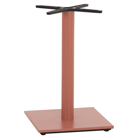 Baze pentru mese - TABLE BASE HM438.27 METAL IN TERRACOTTA-HEIGHT ADJUSTERS 46x46x72Hcm.