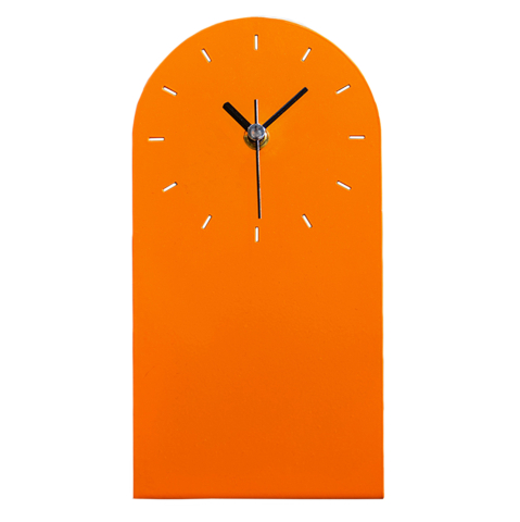 Ceasuri - TABLE CLOCK HM4339.01 METAL IN ORANGE COLOR 12X24.5H cm.