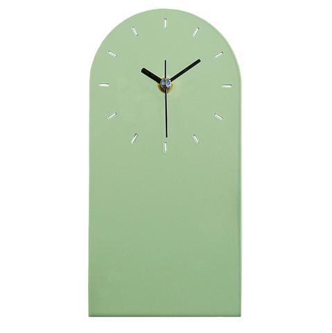 Ceasuri - TABLE CLOCK HM4339.02 METAL IN LIGHT GREEN 12X24.5H cm.