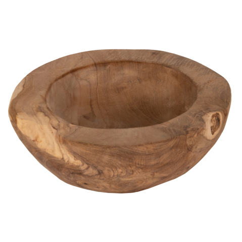Decoratiuni pentru masa - TABLE DECOR BOWL YOKI ΗΜ9626 TEAK WOOD Φ19x6.5Hcm.