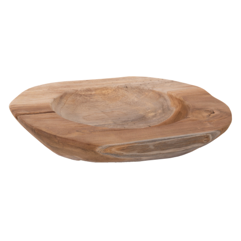 Decoratiuni pentru masa - TABLE DECOR BOWL YOKI HM9628 TEAK WOOD Φ39x6.5Hcm.
