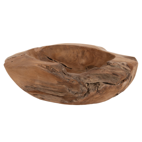 Decoratiuni pentru masa - TABLE DECOR BOWL YOKI HM9629 TEAK WOOD Φ50x16Hcm.