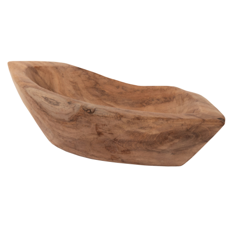Decoratiuni pentru masa - TABLE DECOR BOWL YOKI HM9632 MADE OF TEAK WOOD 30x6x13Hcm.