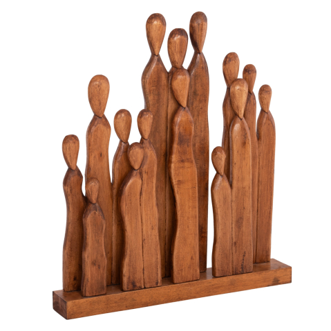 Decoratiuni pentru masa - TABLE DECORATION PRIMATE HM4415 ALBASIA WOOD 68x10x76Hcm.