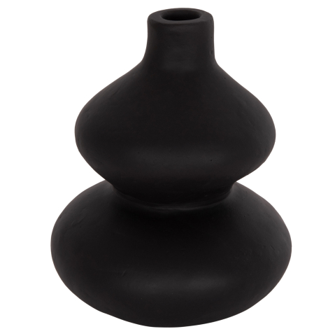 Decoratiuni - TABLE DECORATIVE VASE CHELIN HM4670S TERRACOTA IN BLACK--Φ20x25Hcm.