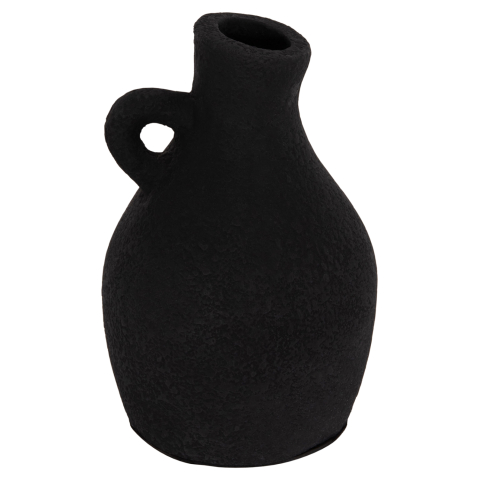 Decoratiuni - TABLE DECORATIVE VASE DECANT HM4667.01L TERRACOTA IN BLACK--Φ14x21Hcm.