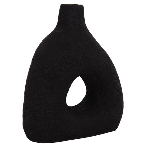 Decoratiuni - TABLE DECORATIVE VASE DECANT HM4667.01M TERRACOTA IN BLACK--17x6.5x20Hcm.