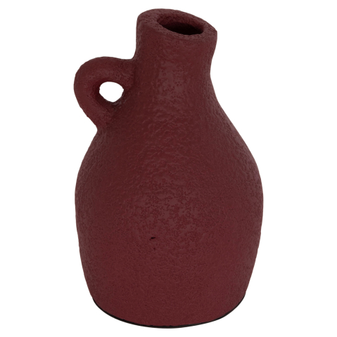 Decoratiuni - TABLE DECORATIVE VASE DECANT HM4667.06L TERRACOTA IN MAROON RED--Φ14x21Hcm.