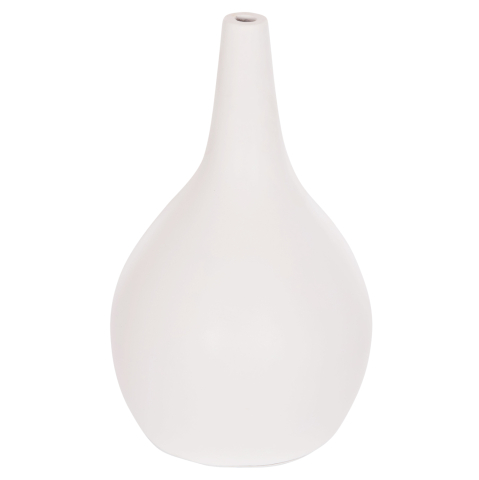 Decoratiuni - TABLE DECORATIVE VASE DENI HM4663.02L FIBER CEMENT IN WHITE--Φ26x39Hcm